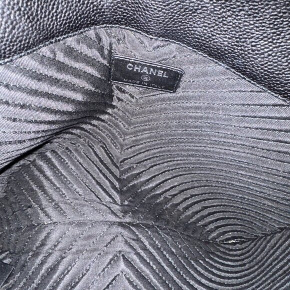 Chanel Chevron Caviar Calfskin Clutch Envelope Bag Pouch - Picture 6 of 13